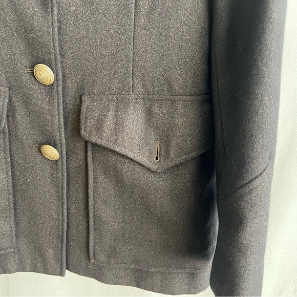 Cheap and Chic by Moschino Military Style Dark Brown Wool Blend Blazer. Size 8 - Picture 14 of 16